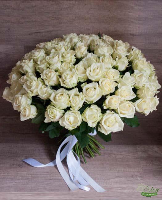 101 Белая Роза - Цветочная мастерская Элен, доставка цветов Киев.