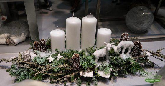 Декор на стол новогодний