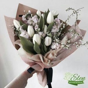 Букет тюльпанов Белоснежный
