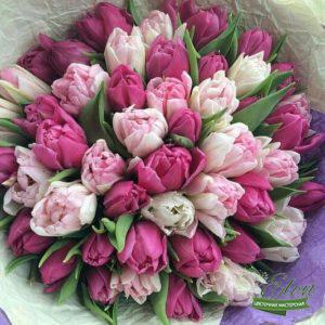 Букет тюльпанов Розовый микс